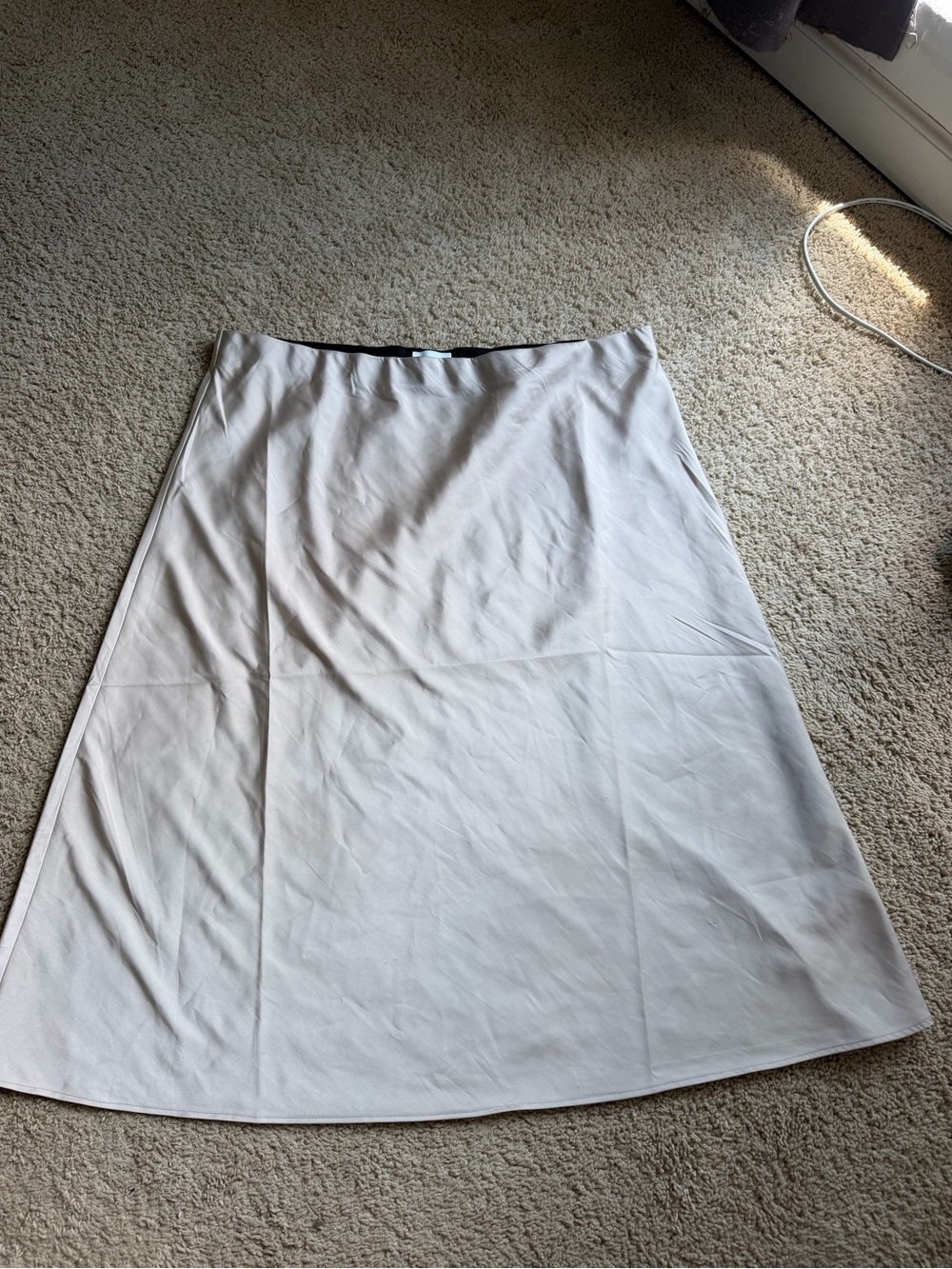 Minimalist White A-Line Skirt